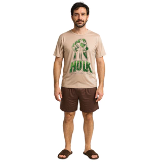 Pijama Masculino Adulto Estampado HULK  Personalizado Verão Confortável em Oferta na Shopee