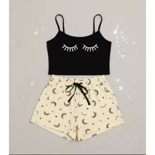 Baby Doll Cropped Cilios Verão Short Blusinha Blogueira em Oferta na Shopee