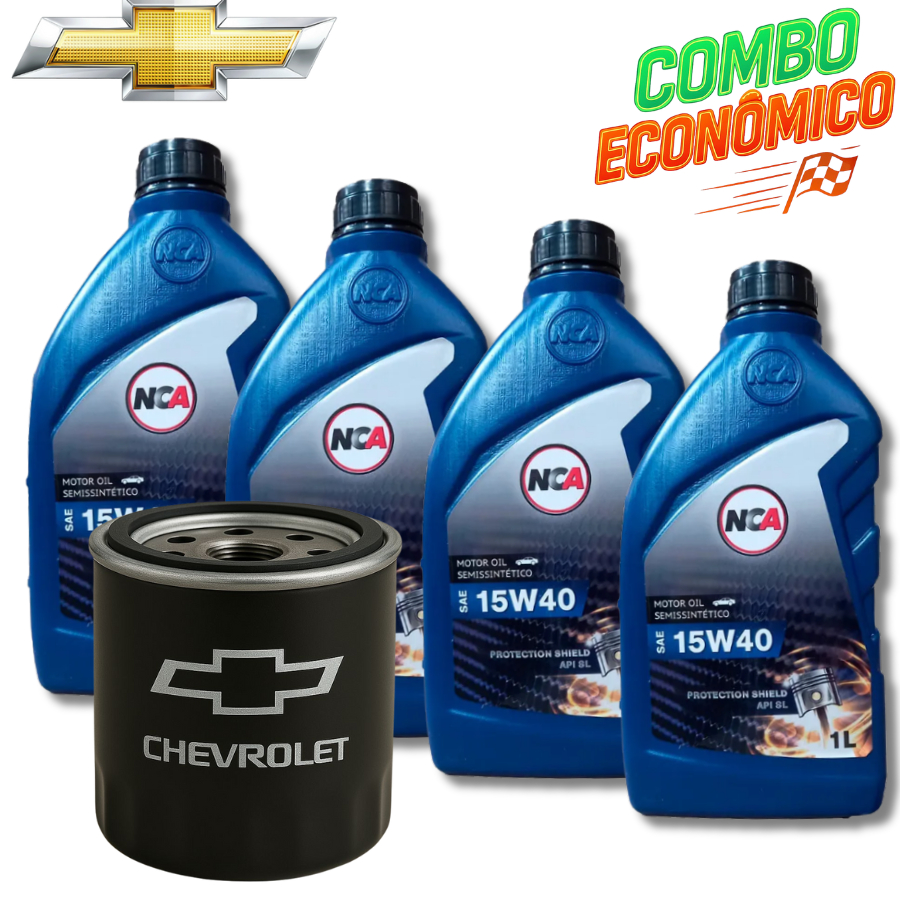 KIT TROCA DE ÓLEO 15W40 SL + FILTRO GM (CHEVROLET) | Shopee Brasil
