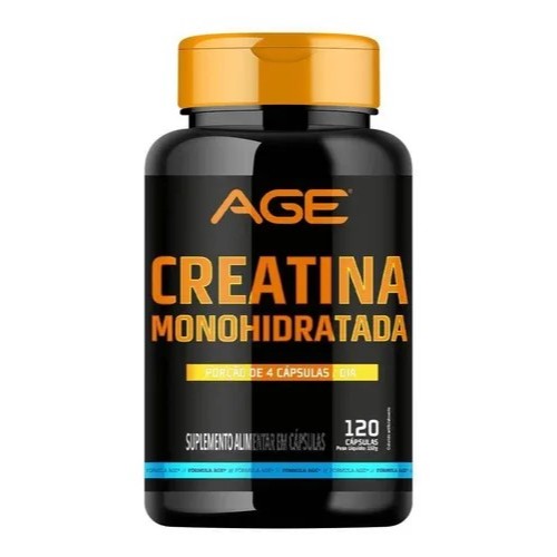 Creatina AGE 120 Cápsulas – Suplemento para Força, Explosão e Ganho ...