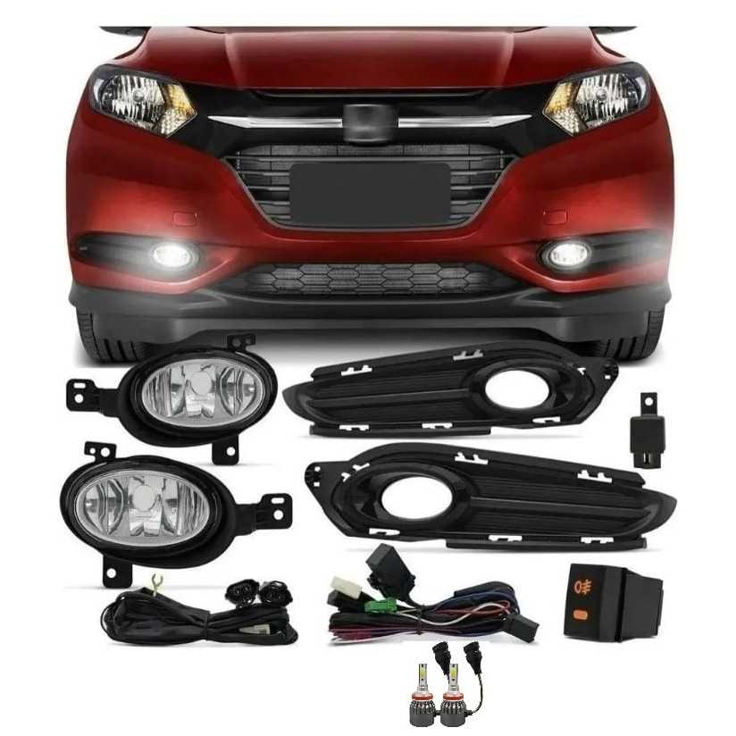 Kit Farol de Milha Neblina Hrv Hr-v 2015 2016 2017 2018 Super led ...
