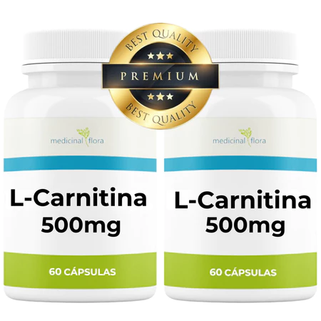 Kit 2 Potes L Carnitina 500mg 60 Cápsulas
