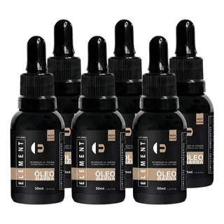 Kit com 6 Óleo Para Barba Hidratante Profissional 30ml Element - Atacado