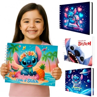 Livro de Colorir Grande Stitch Capa Dura de Desenho Pintura Goods 50 paginas Papel Grosso em Oferta na Shopee