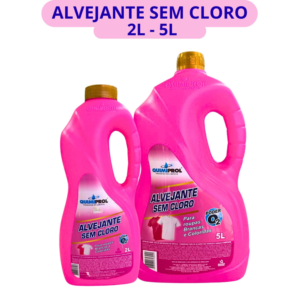 Alvejante Sem Cloro Quimiprol 5 Litros – Limpeza eficaz - manchas ...