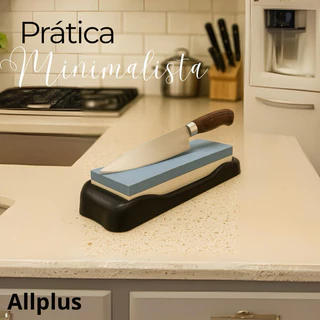 Pedra Afiar Amolar Facas  Canivetes Lâminas Amolador Afiador Com Suporte Dupla Face em Oferta na Shopee