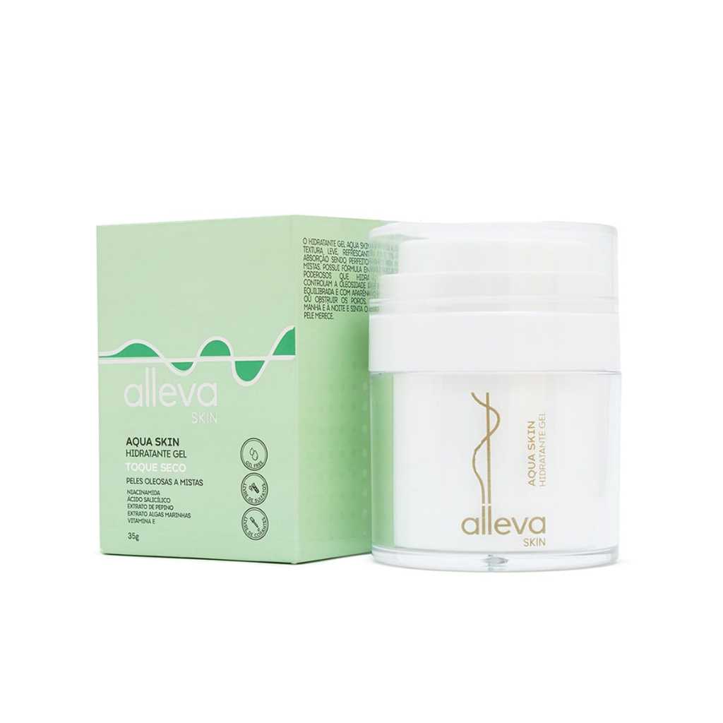 Hidratante Facial Alleva Para Pele Oleosa Mista e Seca Textura em Gel ...