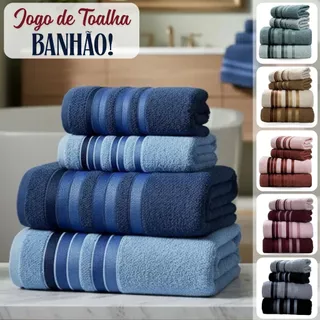 Kit 5 Toalhas Banho Gigantes Casa Di Nalu - Extra Macias - Alta Absorção