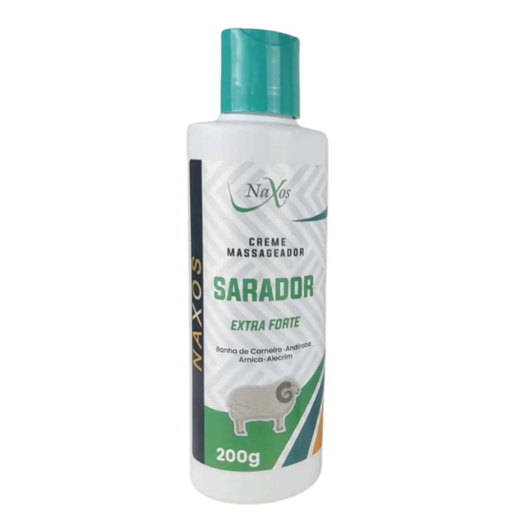Creme Massageador Sarador Extra Forte - 200G - Naxos | Shopee Brasil