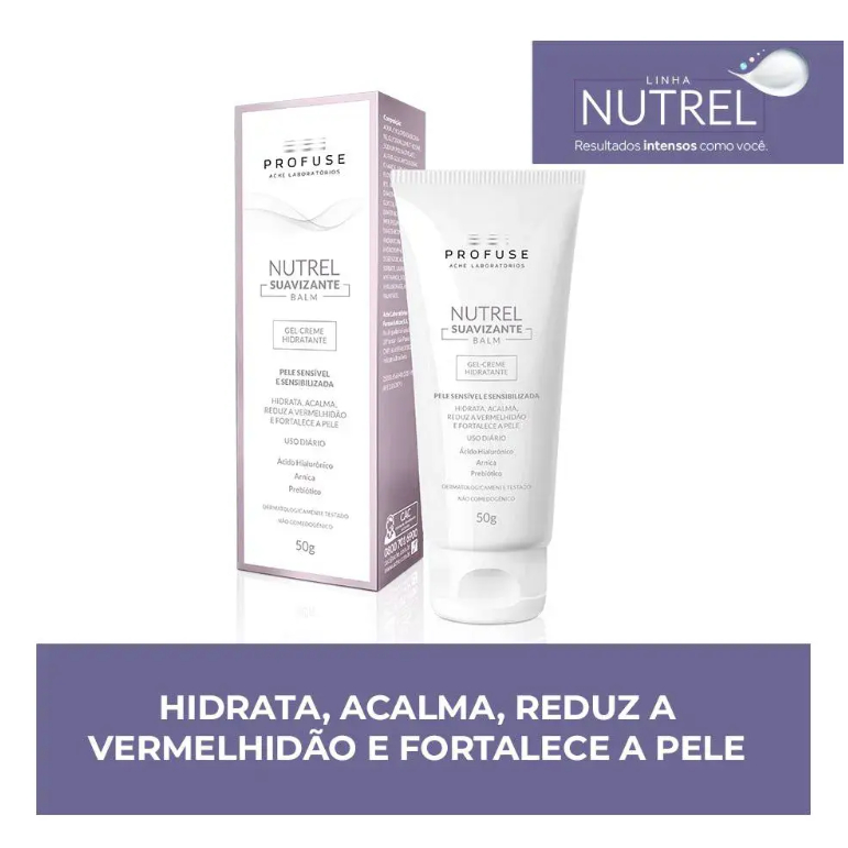 Gel Creme Hidratante Nutrel Suavizante Balm Peles Sensíveis 50g ...