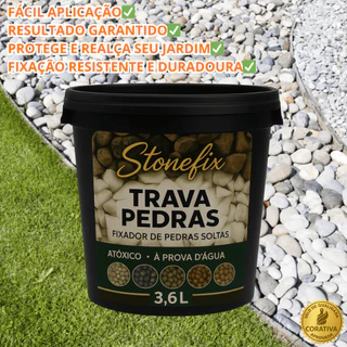 Fixador de Pedras Soltas Piso Drenante Cola Pedra Granilhas Seixo Jardim Caminho 3,6L Resistência em Oferta na Shopee