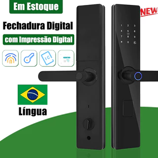 Fechadura Digital Inteligente Digital Biométrica Senha Cartão Touch Fechadura Digital Moderna M17