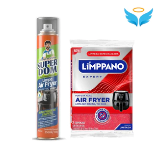 Kit Limpa Air Fryer - Kit com Limpa Air Fryer e Esponja