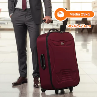 Mala de viagem média 23Kg M - Forrada Grotaferrata em Oferta na Shopee