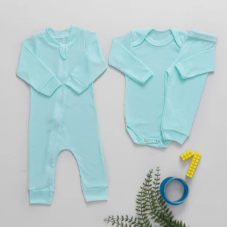 Kit 3 Peças Macacão Body e Calça Canelado Bebê Antialérgico Longo em Oferta na Shopee