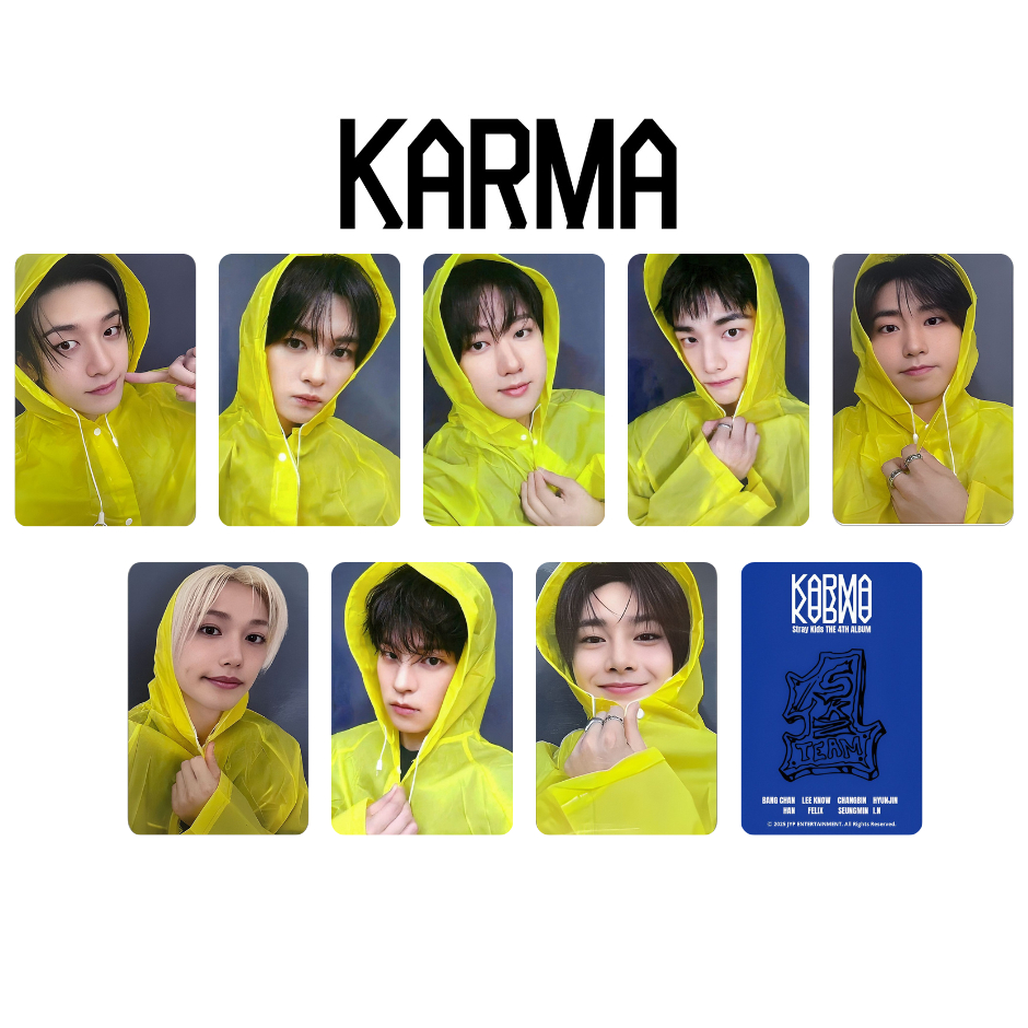 STRAY KIDS KARMA - Kit FANMADE photocards com verso - BangChan