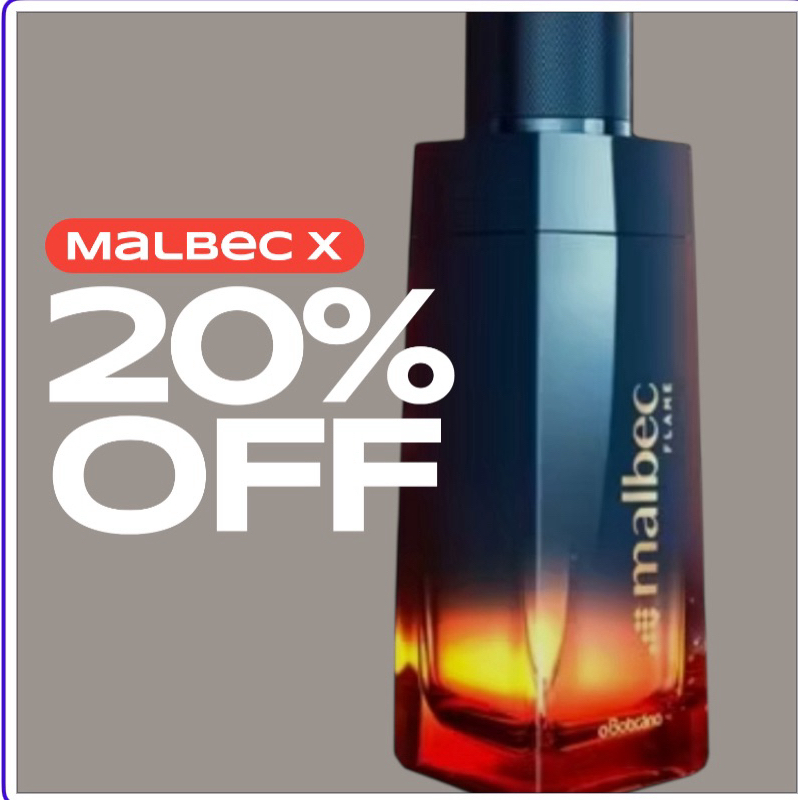 Malbec X Desodorante Colônia 100ml O Boticário ORIGINAL Perfume