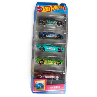 Pacote de 5 carrinhos Hot Wheels escala 1:64 HW Drift