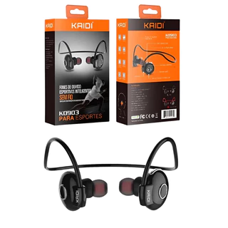 Fone Bluetooth Esportivo Kaidi KD-903 com Alta Qualidade de Som Leve e Portátil