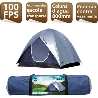 Barraca Camping Praia Luna Para 5 Pessoas Impermeável Azul Mor em Oferta na Shopee