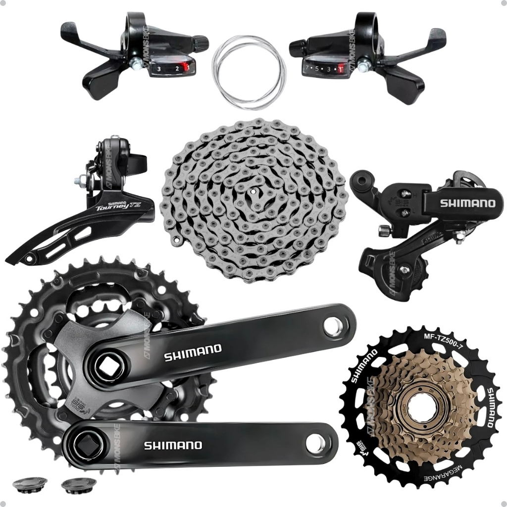 Kit 21 Marchas Shimano Câmbios Alavancas Rapid Fire Catraca Megarange ...