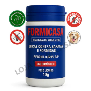 Formicasa | Inseticida Poderoso | Elimina Baratas E Formigas – Proteção até 1 Ano | Compatível com o Barata Safira