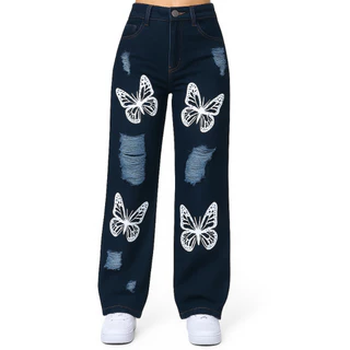 Calça Jeans Pantalona Wide Leg para Meninas Infantis e Juvenil Moda Casual em Oferta na Shopee