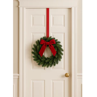 Suporte Guirlanda Metal Dourado Prata Vermelho Sofisticado Luxo Decorativo Porta Casa Natal Cabide