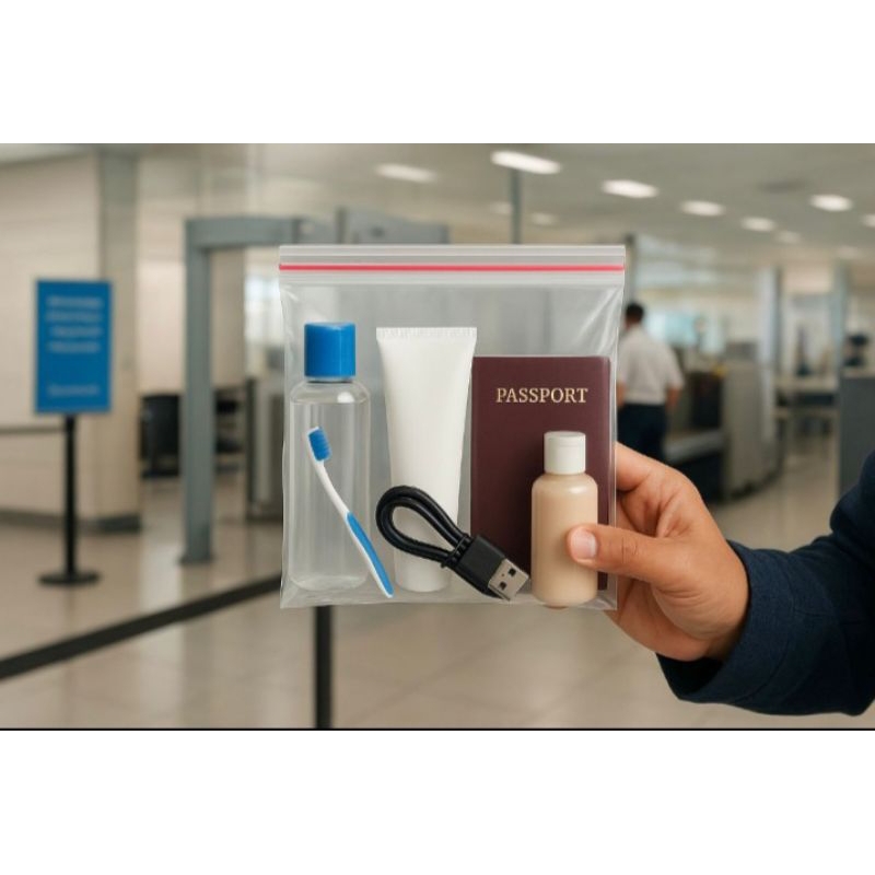 SACO ZIP LOCK 20X20 COM 15 UNIDADES MEDIDA OFICIAL ANAC VIAGENS