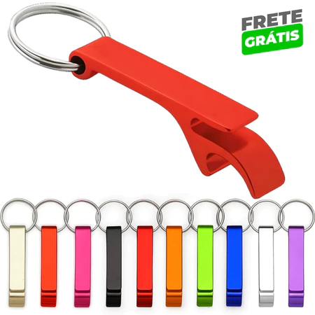 Kit 10/20/50 Chaveiros Metálicos com Abridor Brindes Lembrancinhas Várias Cores