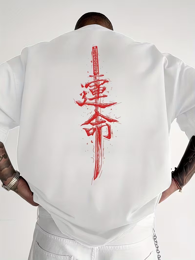 Camiseta Algodão Adulto Infantil Plus Size Espada Samurai Japonesa
