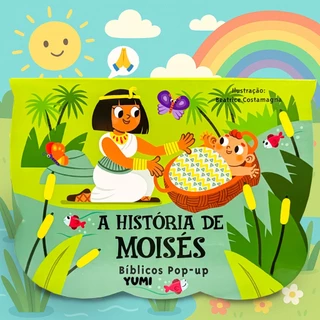 Livro Infantil História de Moisés em 3D  Pop-Up | Histórias da Bíblia Infantil Leia E Divirta-se 3 A 12 Anos em Oferta na Shopee