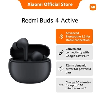 ⚡Fone de ouvido Xiaomi Mi Redmi Buds 4 Active Preto/Black M2232E1 Novo