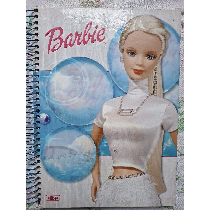 Caderno Barbie Tilibra 200 fls antigo vintage raro anos 90