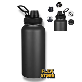 Garrafa Térmica Inox 1000ml 32 OZ isolamento duplo Quente e Frio com Protetor de Silicone