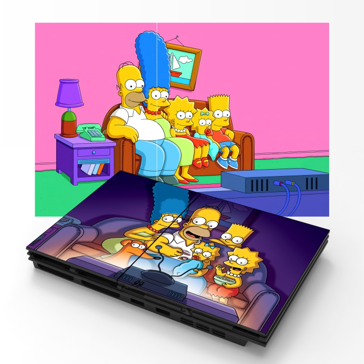 Skin para PS2 Slim - Os Simpsons - Adesivo para Console e Controle ...