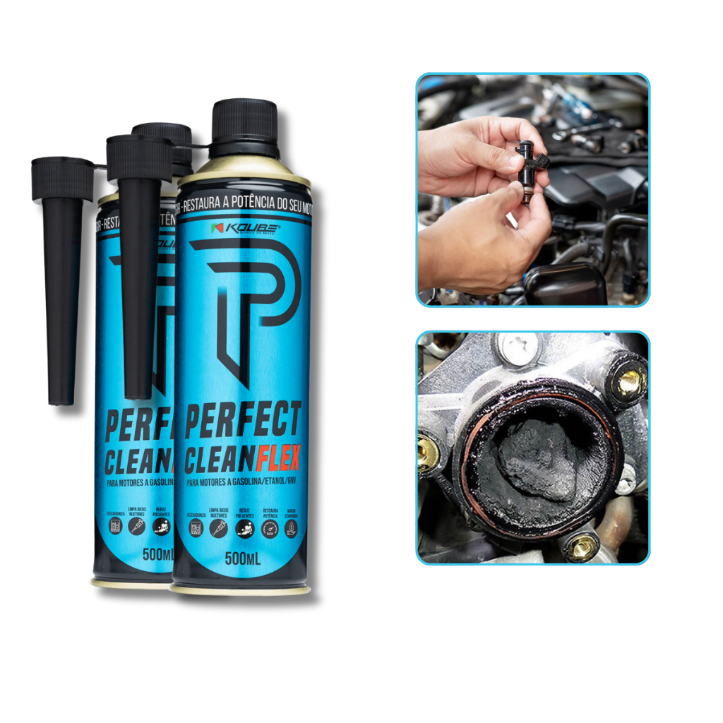 Kit 3 Unid. Perfect Clean Flex Koube - Descarbonizante - Limpa