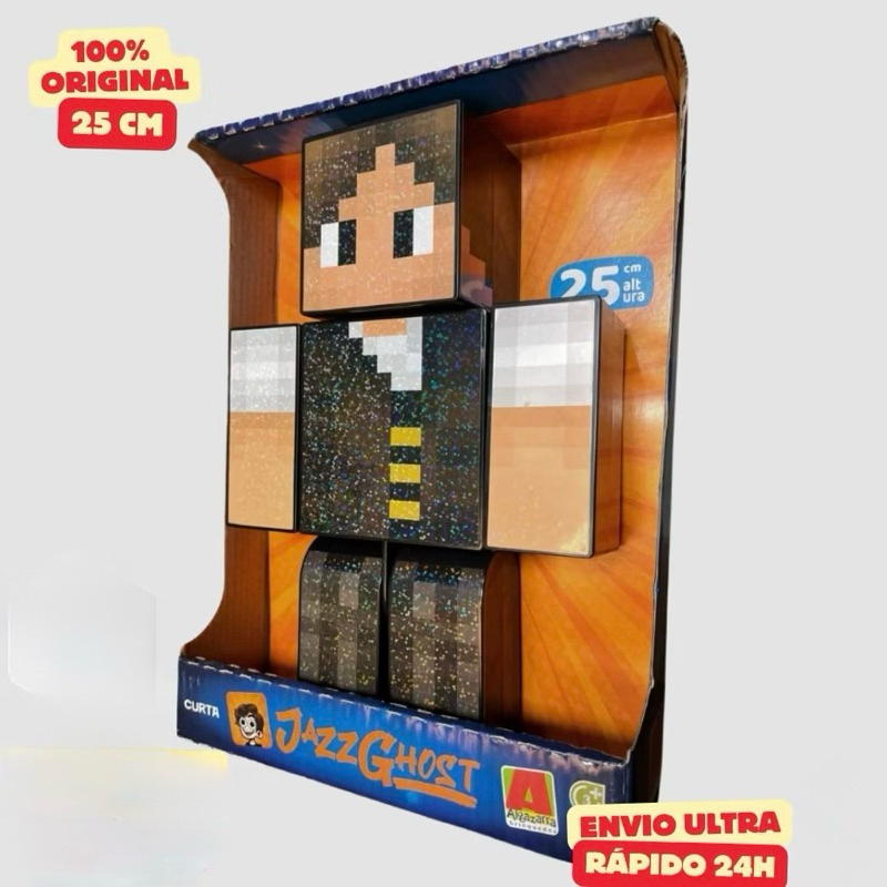 Boneco Articulado JazzGhost 25cm Gamer Youtuber Algazarra | Shopee Brasil
