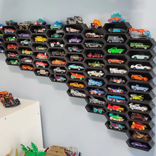 Kit Expositor Para 50 Carrinho Hot Wheels Nicho Preto 1:64