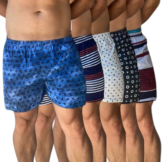 Kit 4 Samba Canção Pijama Estampado Masculino Malha Fria Short Dormir em Oferta na Shopee