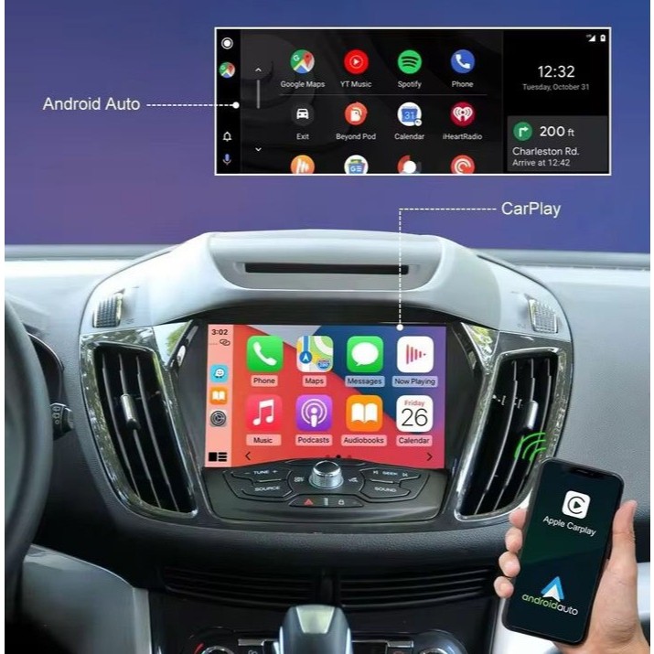 Módulo Apple CarPlay e Android Auto Ford Sync 2 – Fusion, Focus