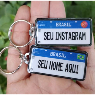 Chaveiro Plaquinha Mercosul Frente e Verso em Oferta na Shopee