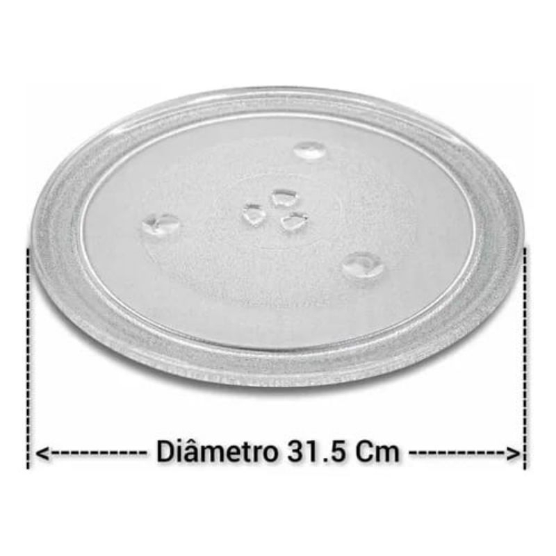 Prato Giratório 31.5cm Original Microondas Brastemp Bms45 Bmt45