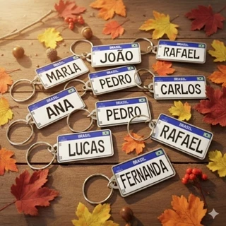 Kit 10 chaveiros placa Mercosul personalizado em Oferta na Shopee