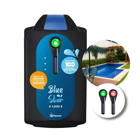 Ozonio para Piscina Tratamento Gerador Ozonizador Piscina Grande 25.000 Litros Blue Star 1.000 Panozon Garantia 5 anos