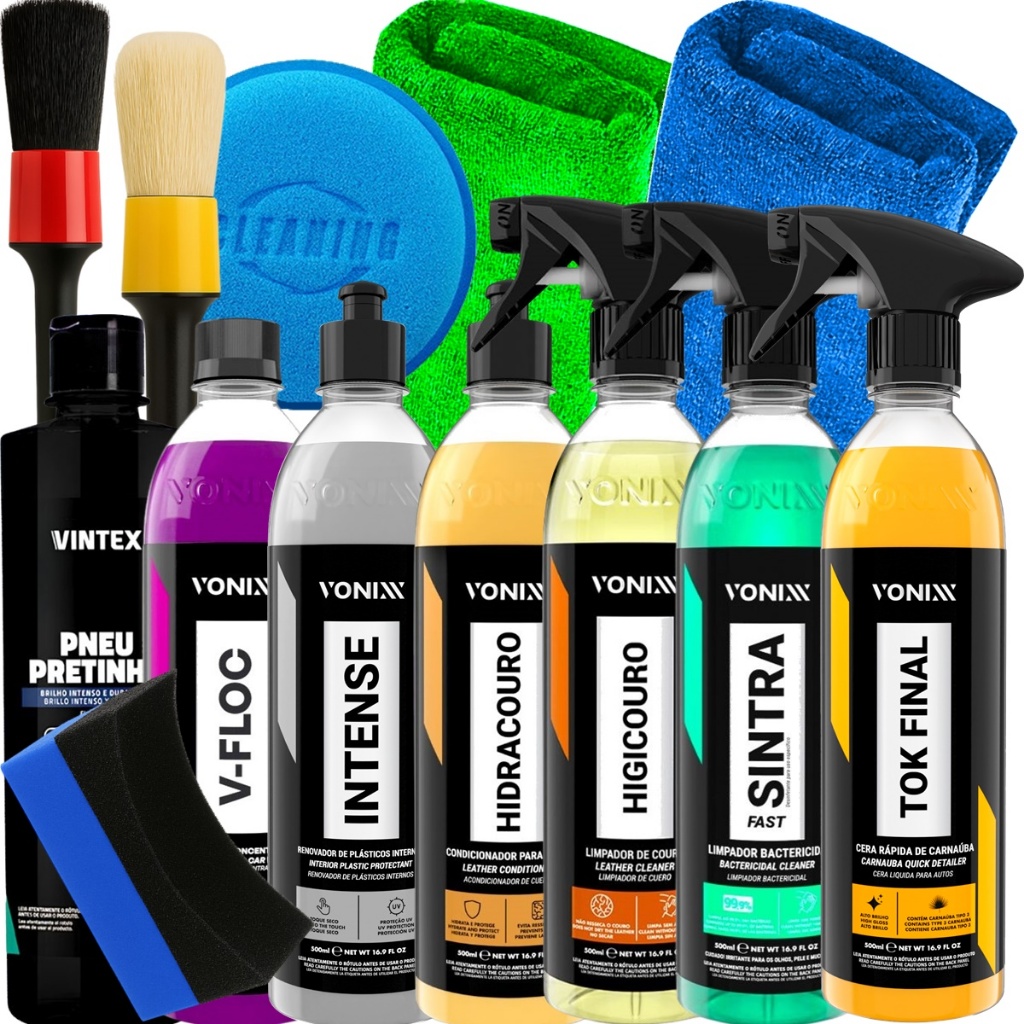 Kit Completo Vonixx para Lavagem Automotiva Cera Tok Final Sintra
