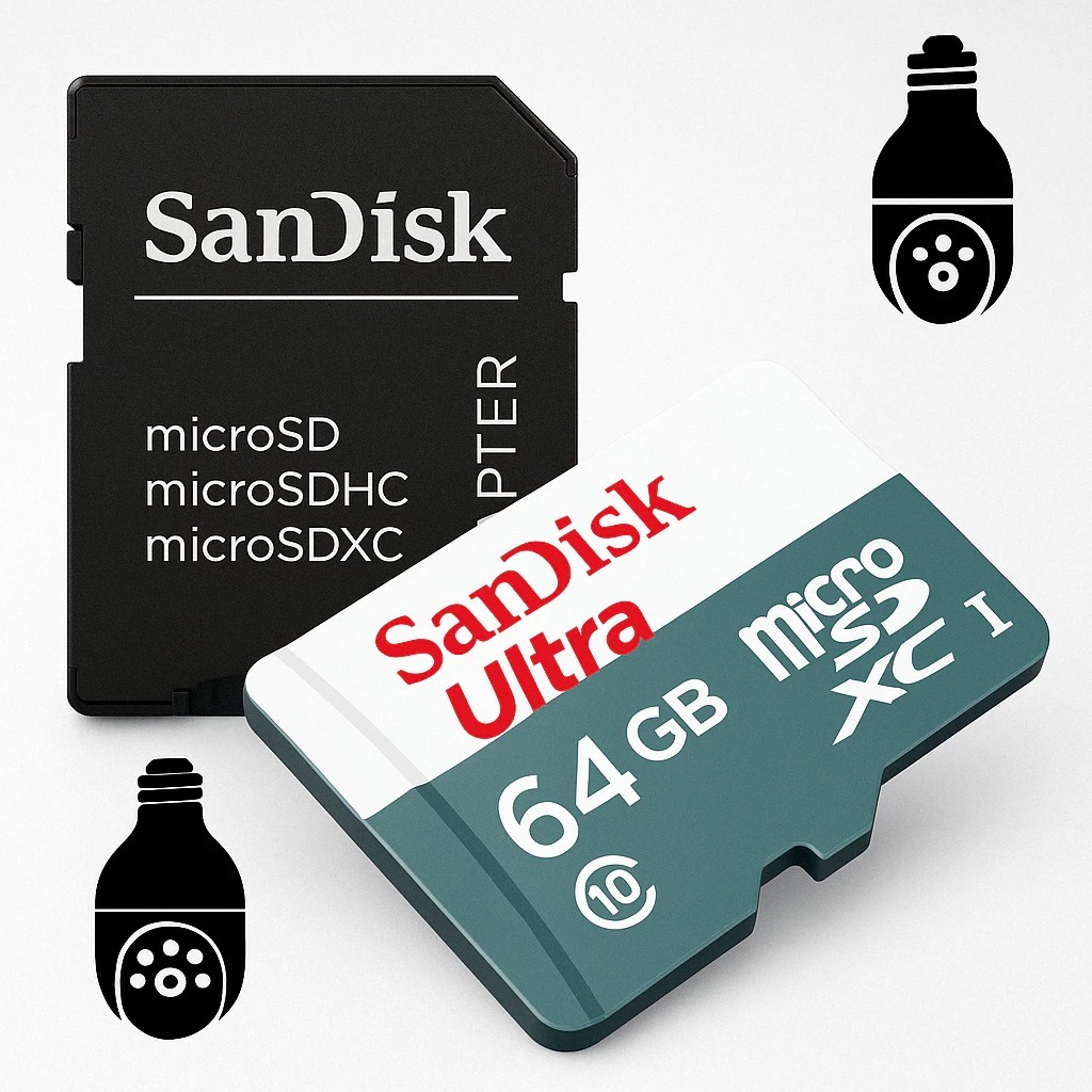 Cartão de Memória - MicroSD SanDisk 64GB e 128GB Classe 10 Ultra: Câmeras de Segurança
