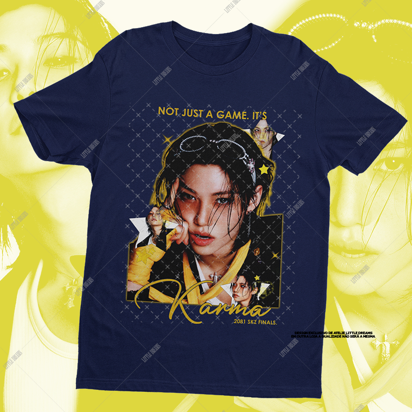 Camiseta SKZ Felix Karma - 100% ALGODÃO | Shopee Brasil