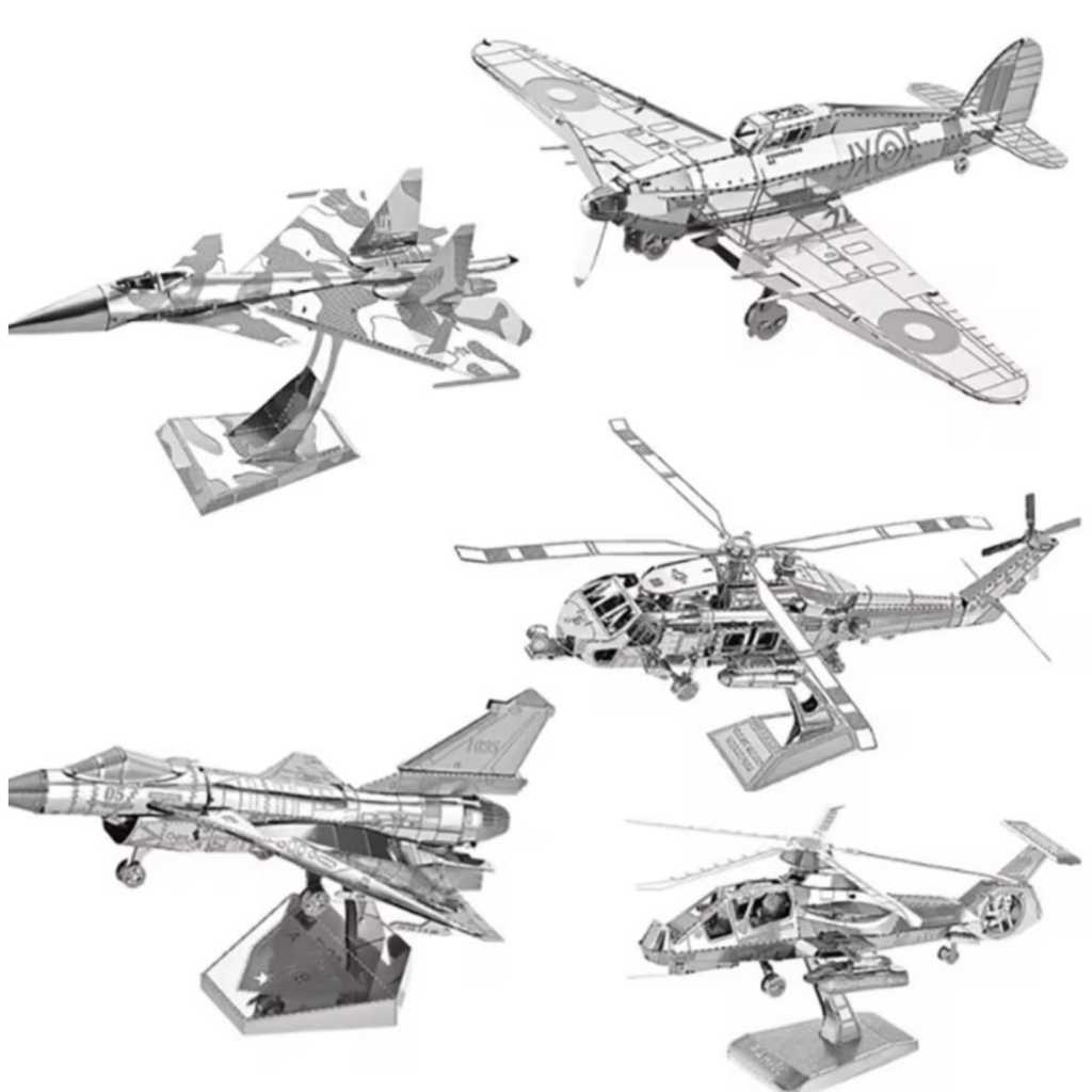 QUEBRA CABEÇA 3D AVIÃO E NAVES EM METAL CORTADOS A LASER, QUEBRA CABEÇA E DECORAÇÃO.