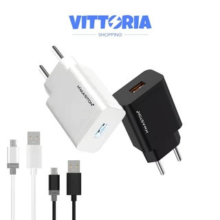 H'maston Y59 Carregador Turbo 30W 6A USB Inclui Cabo Tipo-C/Lightning Carga Rápida